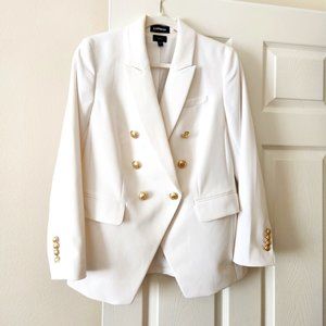 Express White Blazer with Gold Hardware